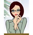 sexy office girl vector image vector image
