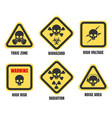 skull signs death notice symbols set vector image