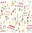 colourful music signs and note on white vector image