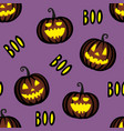 halloween seamless pattern vector image vector image