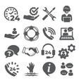 service icons set on white background vector image vector image