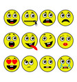 set of emoticons vector image