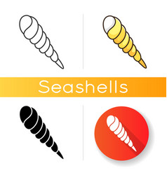 Spiked seashell black glyph icon Royalty Free Vector Image