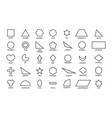 geometric shapes outline shapes basic vector image