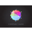 geometric shapes unusual and abstract logo vector image