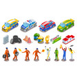 racing sports icons set vector image vector image