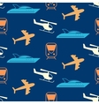 seamless pattern with transportation icons vector image