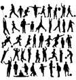 silhouettes of children vector image