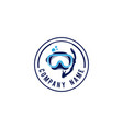 color diving club emblem or logo isolated vector image