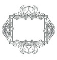 decorative frame with ornate filigree vintage vector image vector image