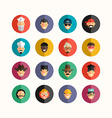 flat design professional people avatar icon set vector image
