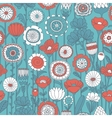 seamless color floral pattern vector image