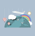 travel around world concept vector image