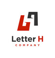 logo design letter h vector image