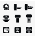 medical mri scanner diagnostic icons vector image