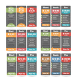 pricing tables vector image vector image