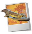 retro seaplane vector image