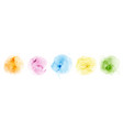 set hand-painted splash pastel watercolor vector image vector image