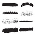 stroke brush grunge set2 vector image