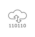 cloud storage line outline icon vector image