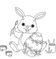 easter bunny vector image vector image