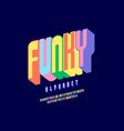 groovy font vector image