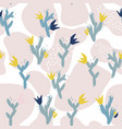 abstract floral elements paper collage vector image vector image