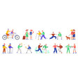 active elderly couples senior couple vector image vector image
