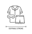 pajamas linear icon vector image