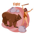 stone age hunting concept vector image vector image