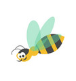 adorable wasp with striped body and transparent vector image vector image
