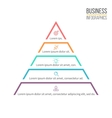pyramid triangle with 5 steps levels vector image
