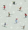 seamless skiing vector image