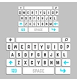 smartphone keyboard template vector image vector image