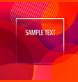 white frame with colorful abstract geometric vector image