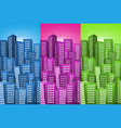 cityscape backgrounds set vector image vector image
