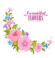 color garland of flowers vector image
