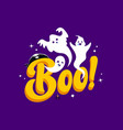halloween kawaii ghosts boo holiday quote vector image