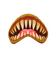 monster jaws evil mouth with fangs teeth vector image vector image