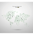connected lines constitute the world map vector image