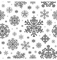 pixel art winter snowflakes pattern vector image vector image