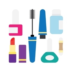 Makeup items realistic set Royalty Free Vector Image