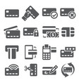 credit card icon set on white background vector image
