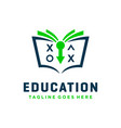school education book logo design vector image vector image