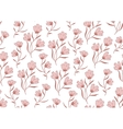 seamless pattern autumn flowers colored in modern vector image vector image