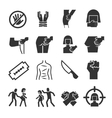 sexual abuse harassment violence icons vector image