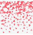 valentines day romantic background of red hearts vector image