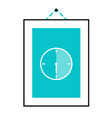 picture on the wall hanging half hour icon vector image vector image