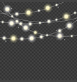 realistic 3d detailed christmas lights strings vector image