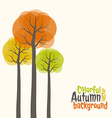 autumn colorful trees vector image vector image